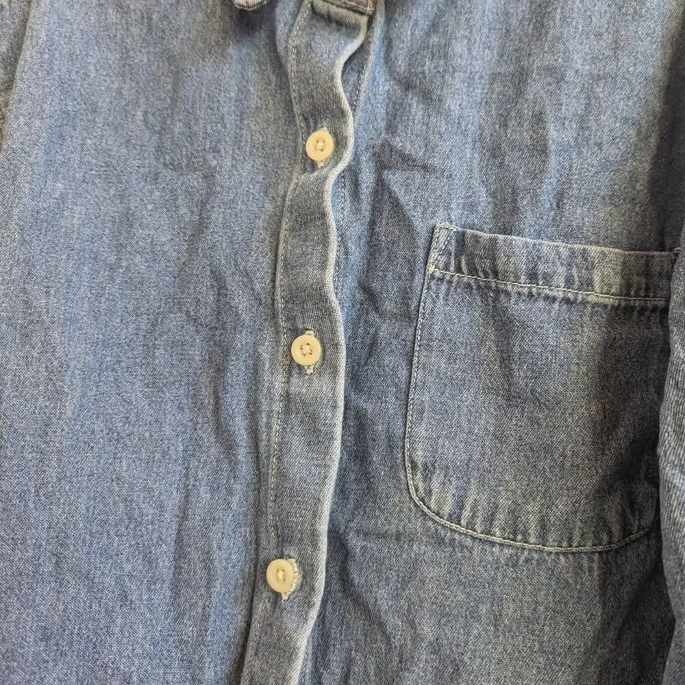 Vtg Gap Kids Button Down Denim Sz 9-10